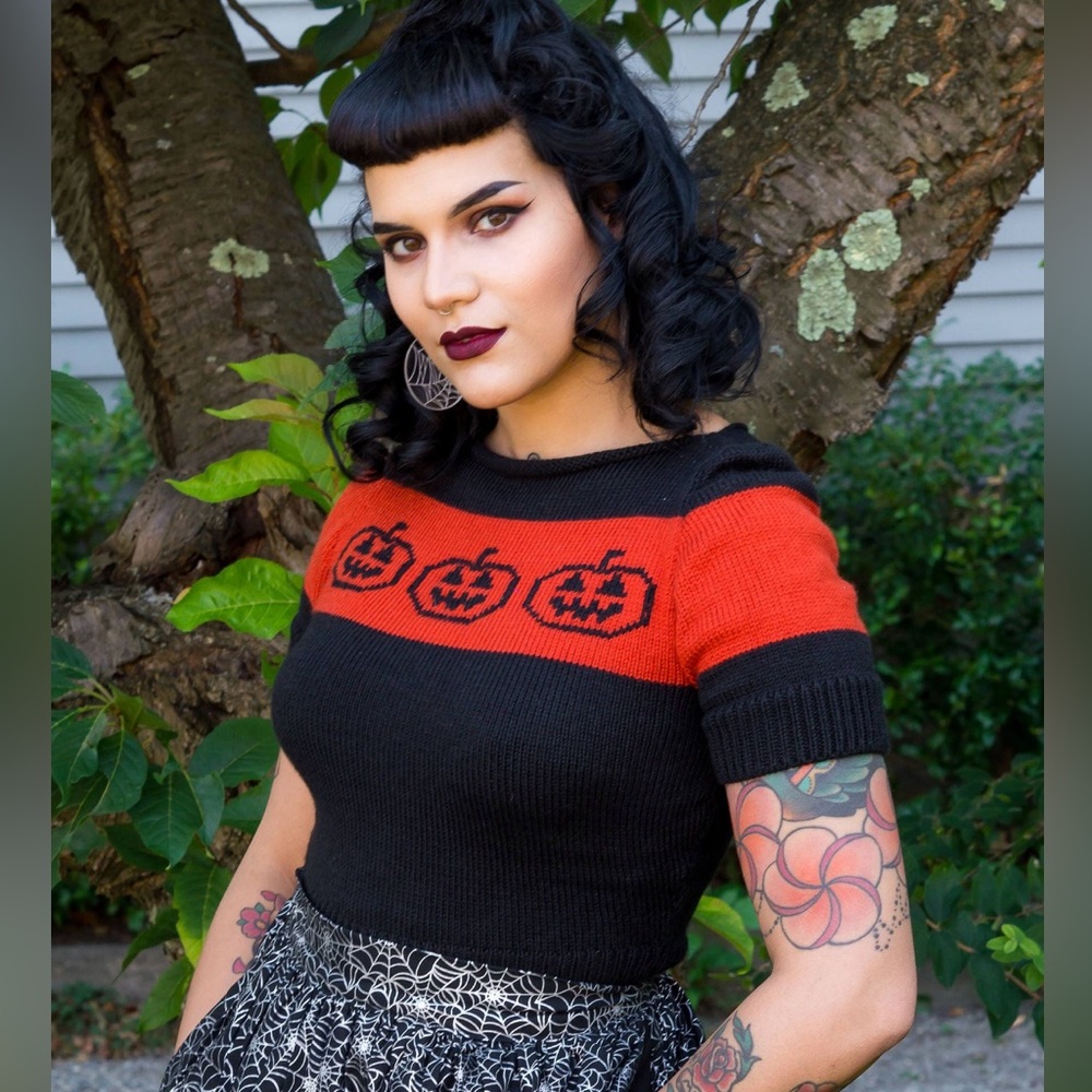 Halloween Vintage Style Pumpkin sweater XS/S